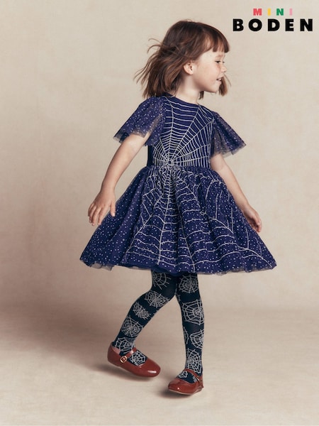 Blue - Boden Halloween Appliqué Tulle Dress