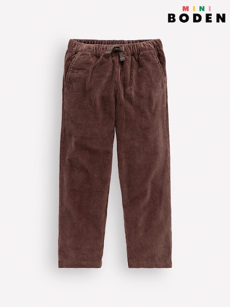 Brown - Boden Tapered Pull-on Trousers