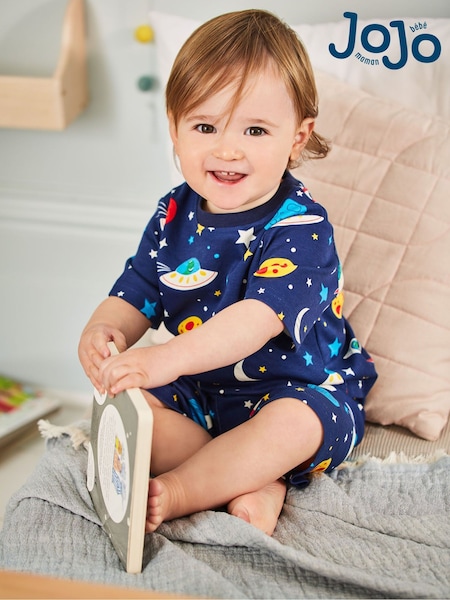 JoJo Maman Bébé Navy Boys' Space Glow-In-The-Dark Pyjamas (629759) | 1,087 UAH