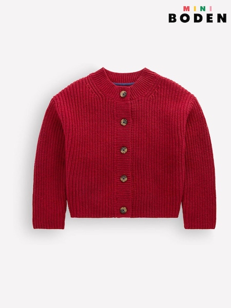 Red - Boden Chunky Everyday Cardigan