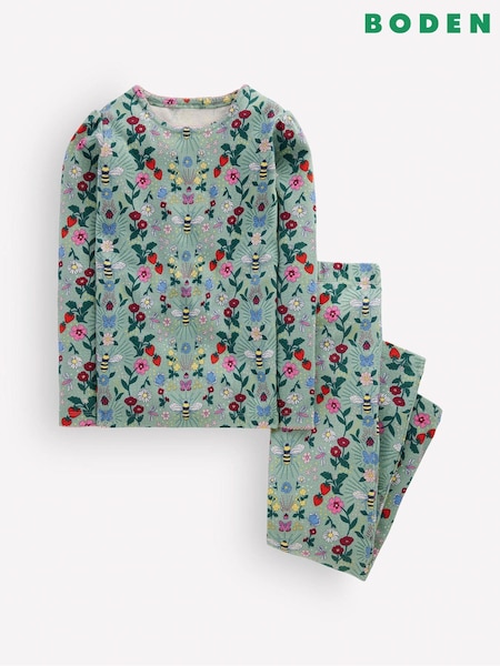 Green - Boden Snug Long John Pyjamas