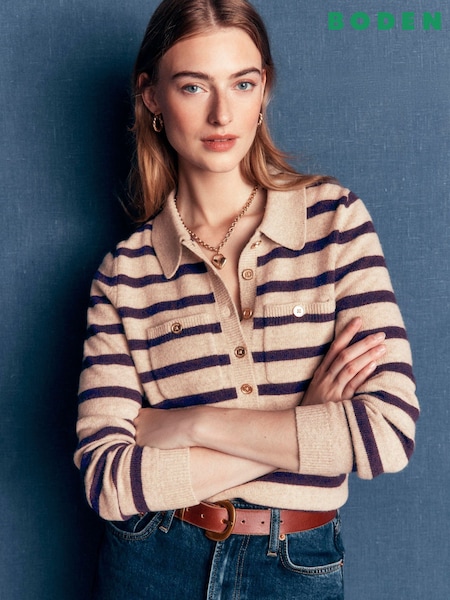 Grey - Boden Marianne Merino Wool Jumper