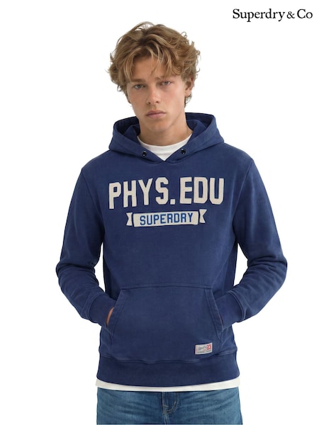 Blue - Regular Superdry Track Hoodie