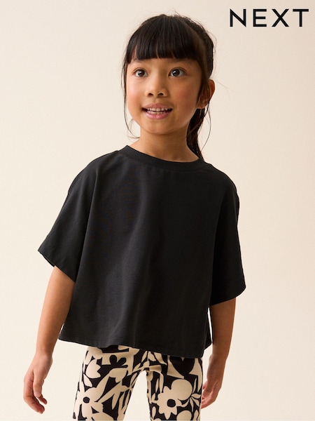 črna - 100% Cotton Boxy T-Shirt (3-16yrs) (630558) | € 4 - € 7