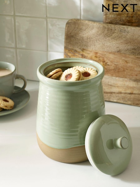 Sage Green Wolton Biscuit Jar (630592) | OMR7