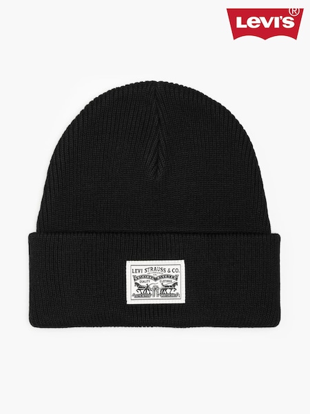 Negro - Levi's® 100% Cotton Backpatch Beanie (631196) | 35 €
