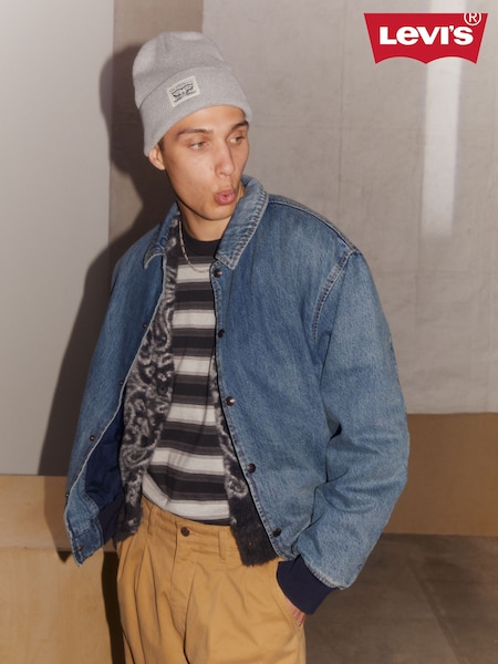 Gris - Levi's® 100% Cotton Backpatch Beanie (631354) | 35 €