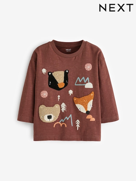 Brown Woodland Long Sleeve Character T-Shirt (3mths-7yrs) (631734) | €7 - €9