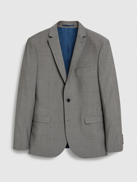 Light Grey Slim Signature Tollegno Italian Wool Suit Jacket (631908) | €13