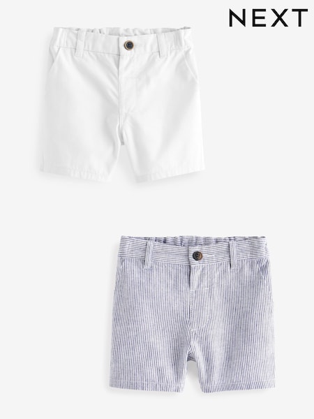 Blanco/azul - Chinos Shorts 3 Pack (3mths-7yrs) (632094) | 18 € - 24 €
