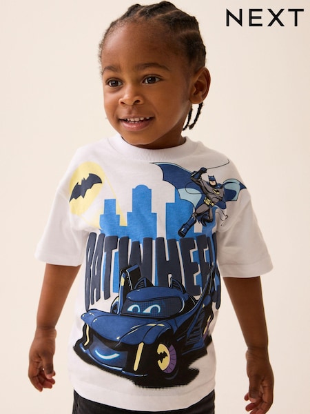 White Batwheels Short Sleeve T-Shirt (3mths-8yrs) (632394) | €11 - €14