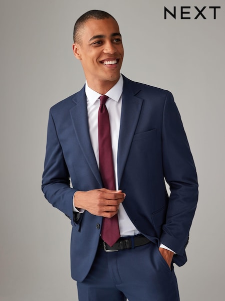Bright Blue Regular Fit Textured Suit Jacket (632963) | €73