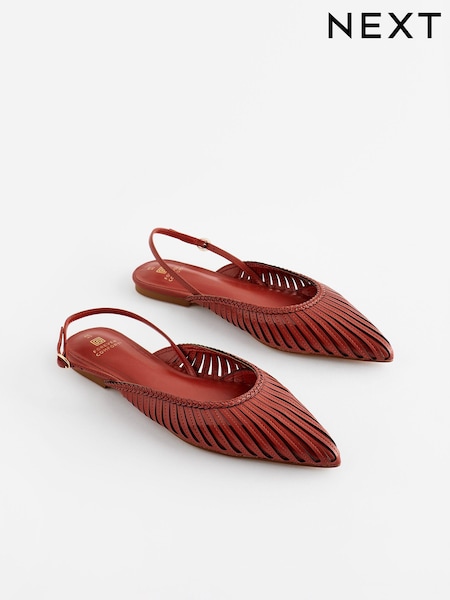 Rdečerjava/rjava - Forever Comfort® Point Toe Slingback Shoes (632976) | € 21
