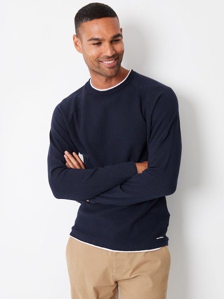 Albastru - Jumper Threadbare Crew Gate Cu Mock Tricou (633120) | 179 LEI