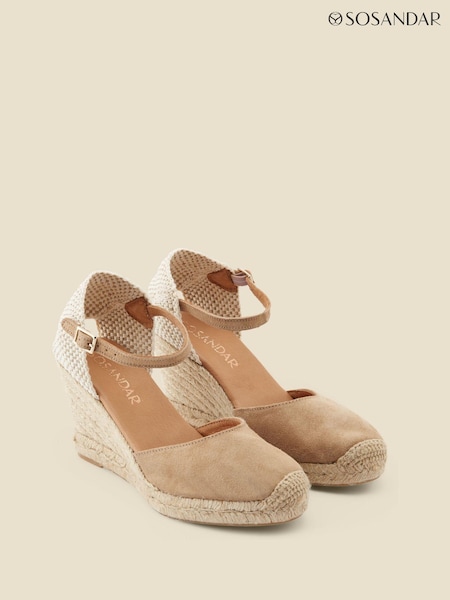 Sosandar Closed Toe Espadrille With Ankle Strap (633540) | ‏347‏₪