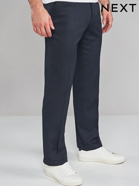 Navy Blue Puppytooth Smart Trousers (633605) | € 11