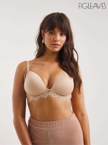 Figleaves Smoothing Non Wired Padded Bra With Lace Detail (633664) | €8