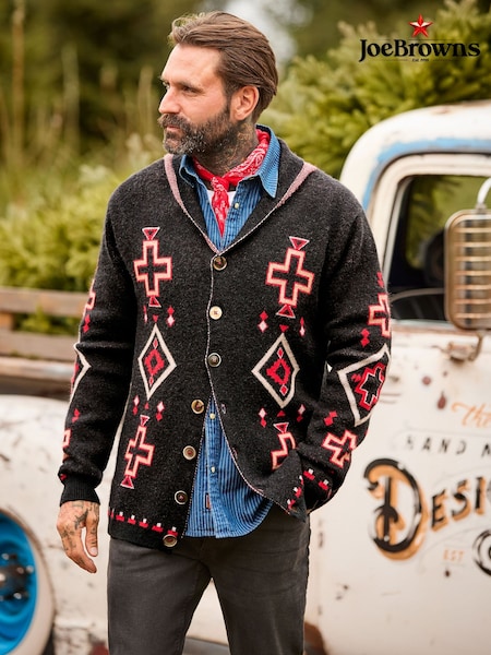 Black - Regular Joe Browns Perfect Pattern Cardigan