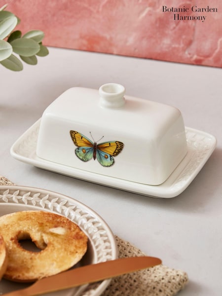Portmeirion White Botanic Garden Harmony Butter Dish (633928) | €53