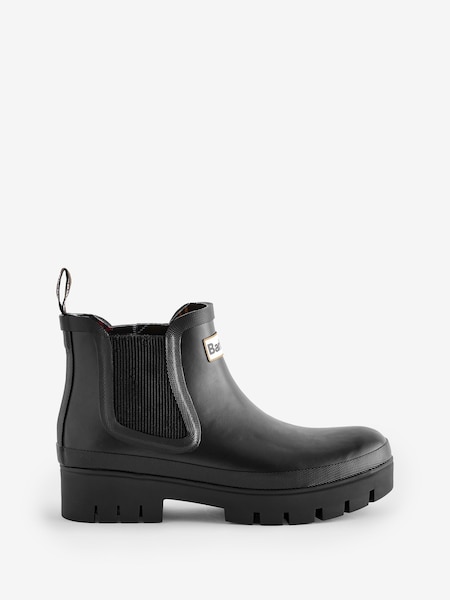 Barbour® Black Halton Ankle Chelsea Wellington Boots (634105) | €107