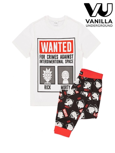 Vanilla Underground White Rick & Morty Mens Marvel Avengers Long Leg 100% Cotton Pyjamas Set (634152) | €40