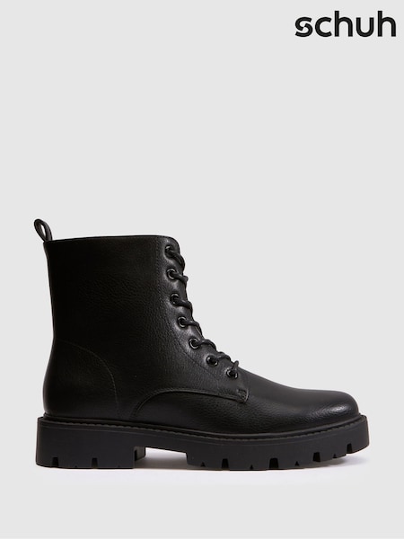 블랙 - Schuh Ashleigh Chunky Lace Up Boots
