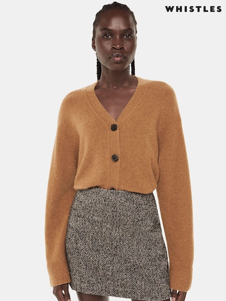 Whistles Animal Print Textured Placket Cardigan (634397) | € 62