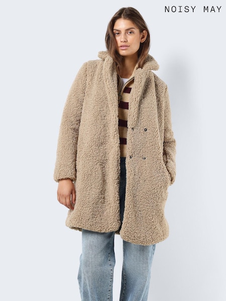 NOISY MAY Natural Teddy Coat (634773) | €30
