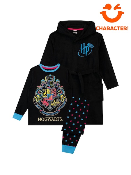 Character Black Harry Potter Dressing 100% Cotton Gown and Pyjamas (634908) | AED93