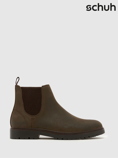 Qəhvəyi - Regular Schuh Dane Leather Chelsea Boots