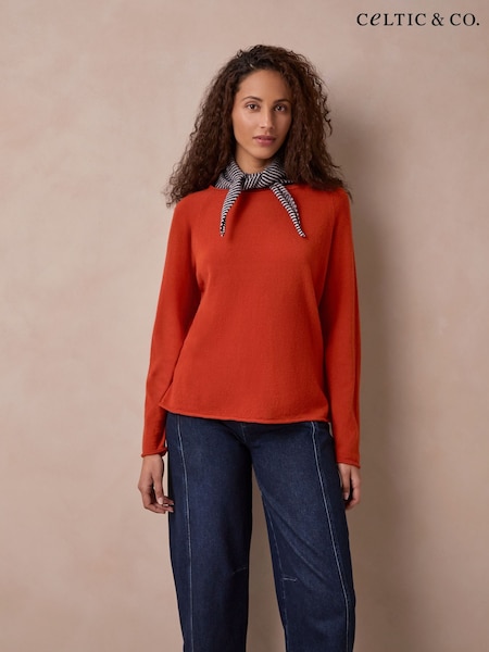 Orange - Celtic & Co. Supersoft Essential Jumper