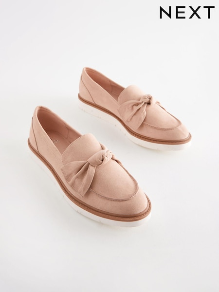 Nude Forever Comfort Bow Chunky Sole Loafers (635096) | €13