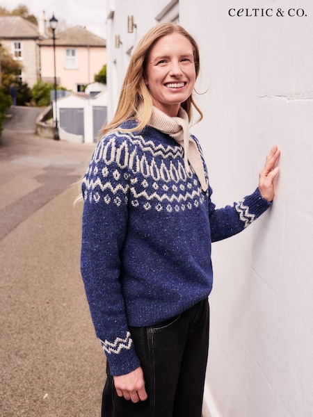 Azul - Celtic & Co. Donegal Two Tone Fair Isle Jumper