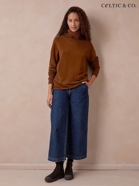 Smeđa - Celtic & Co. Supersoft Džemper sa rolkom