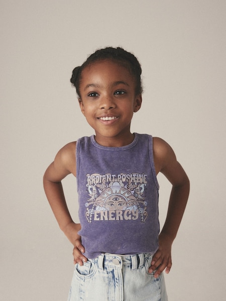 Purple Celestial Graphic Boxy Vest (3-16yrs) (635520) | €5.50 - €7