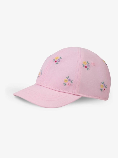 JoJo Maman Bébé Girls' Floral Embroidered Baseball Cap (636301) | 22 €