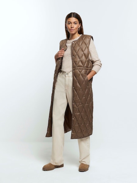 River Island Brown Quilted Gilet (636587) | €38
