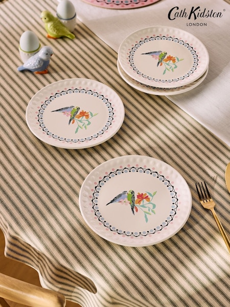 Cath Kidston Set of 4 Cream Painted Table Side Plates (636692) | €54