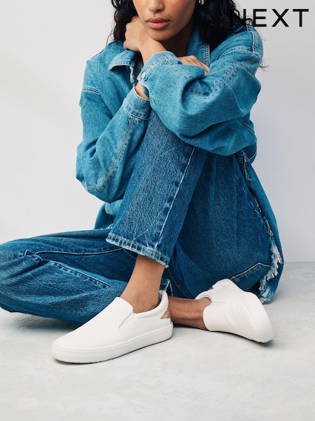 White Forever Comfort® Slip-On Star Trainers (636760) | €17.50