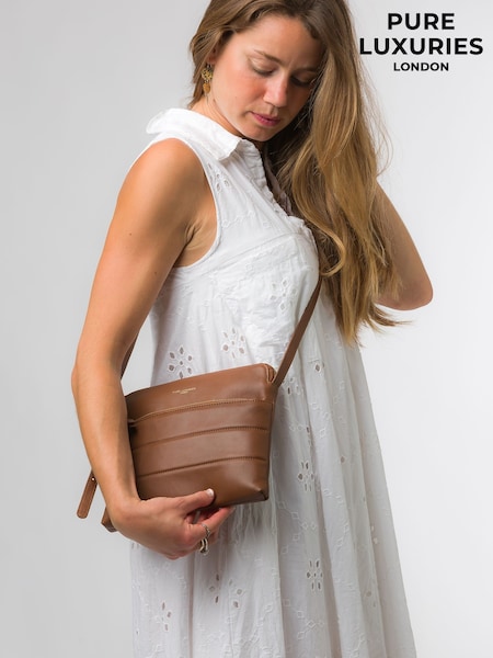 Pure Luxuries London Finola Nappa Leather Cross-Body Bag (637343) | €75