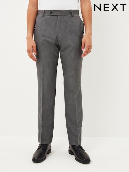 Light Grey Machine Washable Plain Front Smart Trousers (637629) | €26