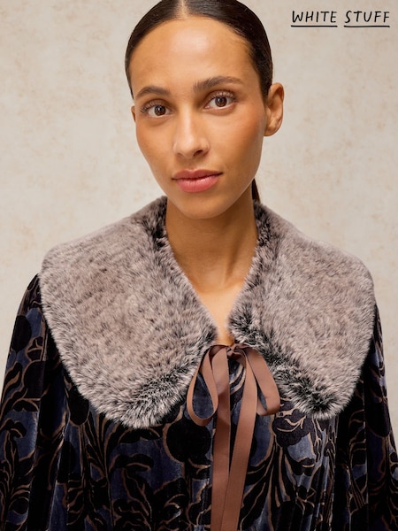 Brown - White Stuff Faux Fur Collar Scarve