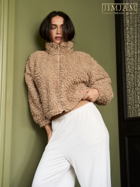 Brūna krāsa - Jim Jam The Label Borg Zip Bomber Jacket