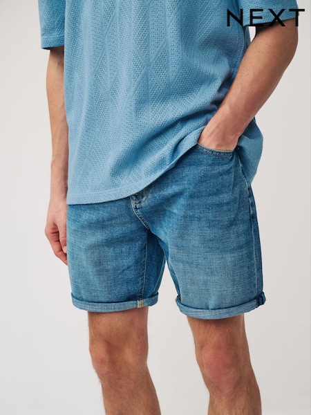 Mid Blue Summer Weight Denim Shorts (638190) | €10