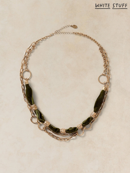 Πράσινο - White Stuff Victoria Double Layer Necklace