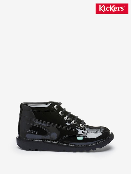 Kickers Black Youth Hi Patent Leather Shoes (638711) | €88