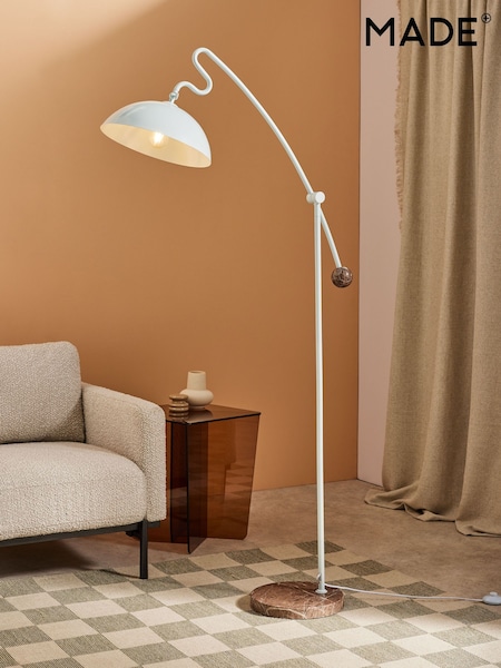 MADE.COM Light Blue/Marble Avery Floor Lamp (638784) | €116
