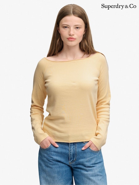 Yellow - Superdry Bardot Off Shoulder Top