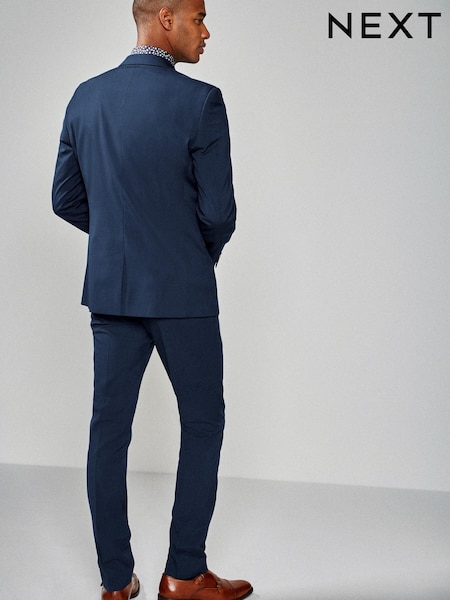 Bright Blue Slim Fit Stretch Tonic Suit: Jacket (639281) | €19