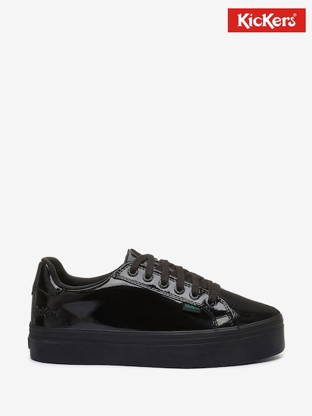 Kickers Black Youth Tovni Stack Patent Leather Shoes (639775) | €79